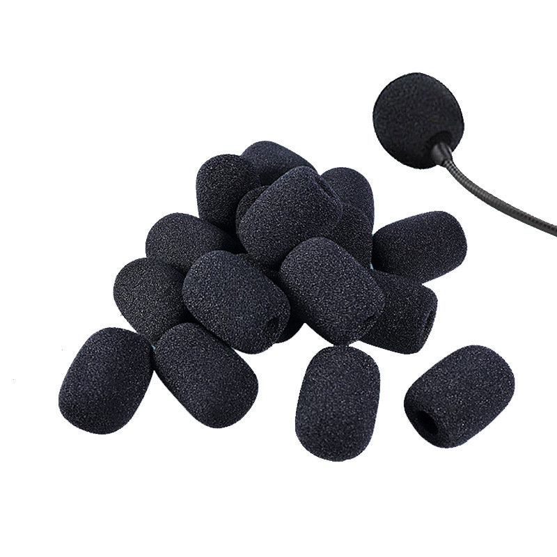 Little Bee Loudspeaker Sponge Cover with Microphone Microphone Cover Collar Clip Wheat Cover Headset Cotton Microphone Cotton Protective Cover