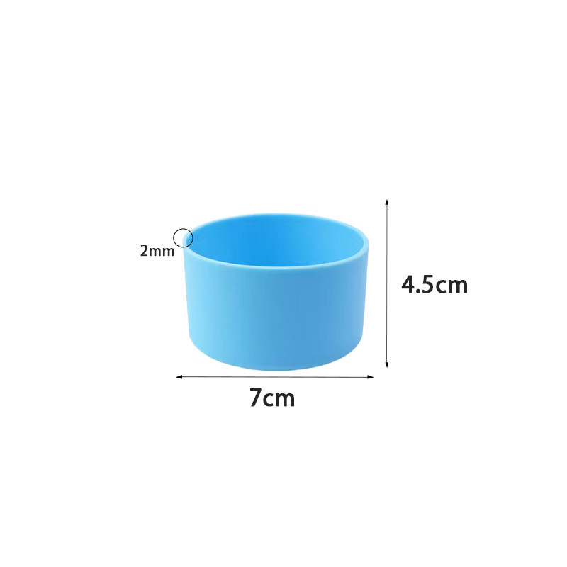 실리콘 컵 슬리브*라운드*7.0*4.5cm*하늘색