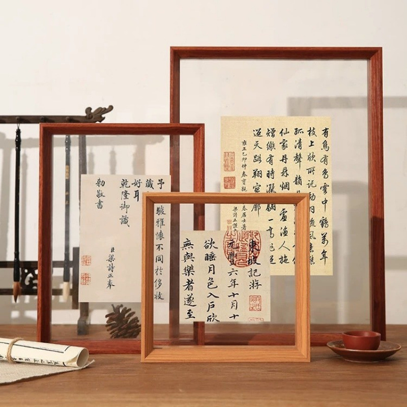 Double-Sided Transparent Photo Frame Acrylic Photo Calligraphy Calligraphy and Painting Poster Display Framed Table Inch Picture Frame