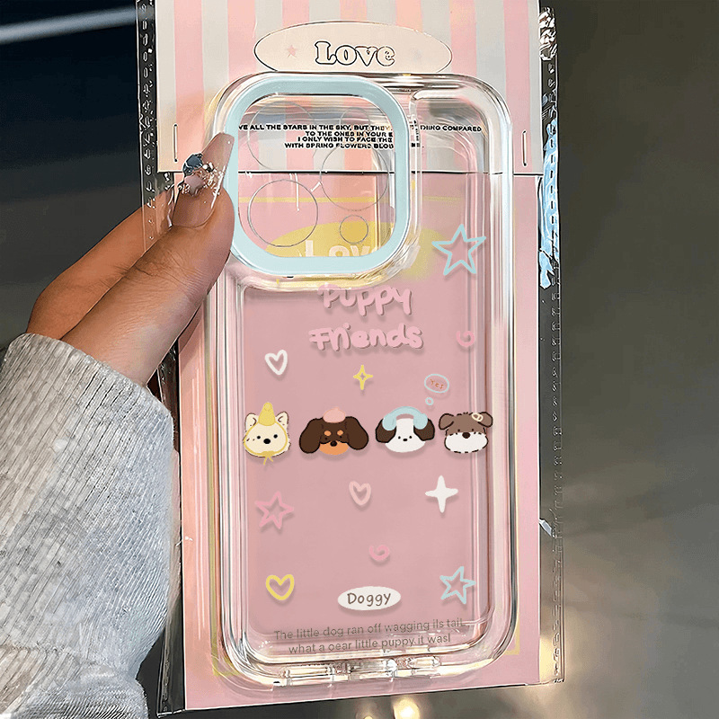 Star puppy for apple 14PROMAX mobile phone case iPhone15 cute 13 transparent 12 soft case 11 all-inclusive