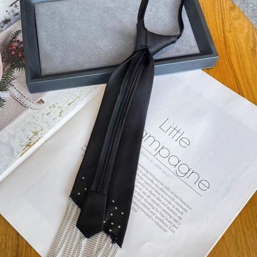Korean style tie, college style, solid color, knot-free cross, personalized fashion decorative shirt, bow tie, women's neckline accessories