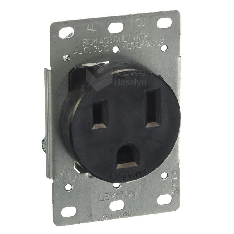 美式极性单联直插6-50R 加拿大插座 柴油发电机汽油发电机插座