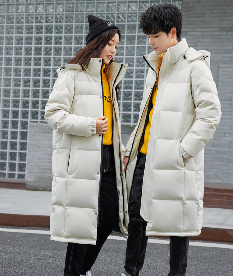 Longline Down Jacket For Men And Women Winter Thickened Coat_voghion.com