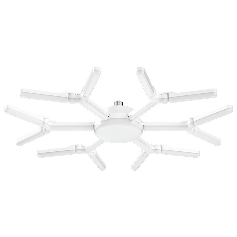 Iluminación LED de garaje interior, lámpara plegable de cinco hojas, lámpara de estilo variable, lámpara LED de ahorro de energía, lámpara de interfaz en espiral, resaltado