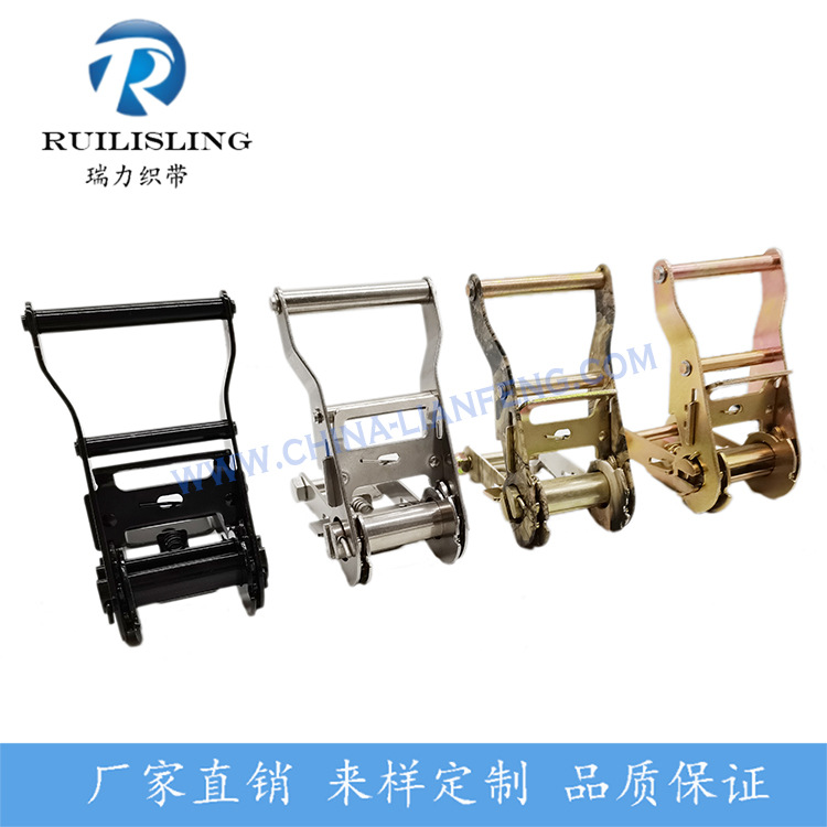 【厂家供应】1寸半40MM拉紧器金属棘轮花色收紧器45#碳钢黑电泳