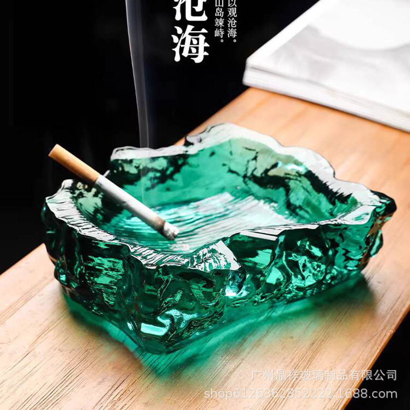 Japanese glass creative transparent ashtray