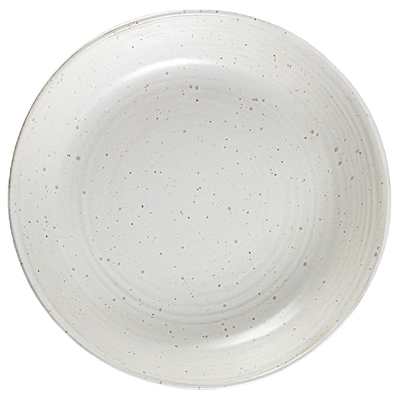 Sencillo y avanzado plato profundo, ensaladera de cerámica para el hogar, plato práctico, plato de comedor retro para restaurante, plato de comedor duradero