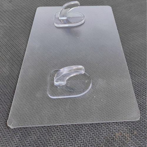 Transparent Ox Horn Hook New Version Paper Towel Holder Kitchen Bathroom Creative Damage-Free Door Behind Anchor No Drilling Plastic Adhesive Hook Factory Price