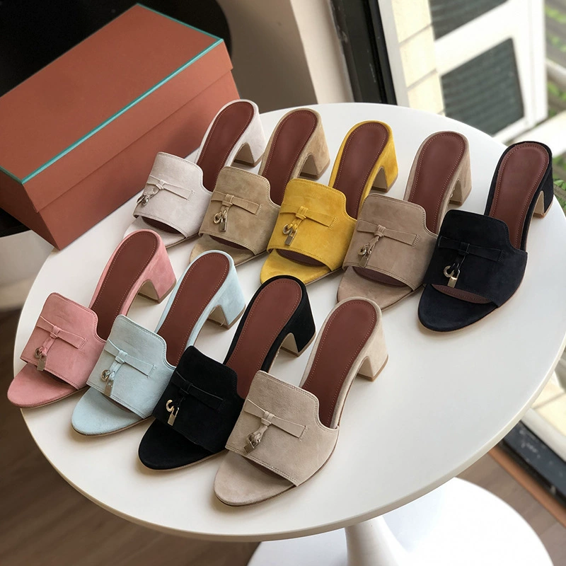 Slippers, pendant with tassels with a strap, sandals