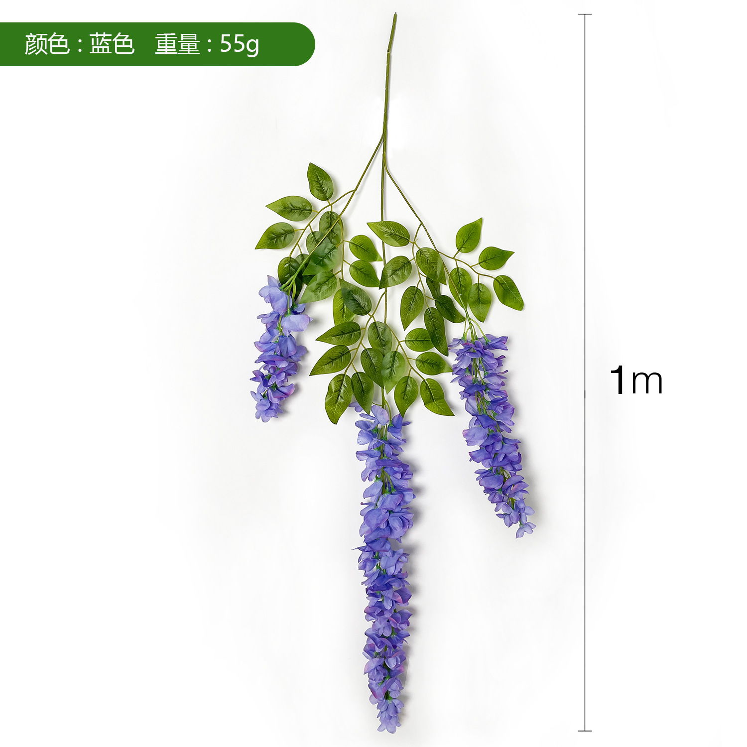 Simulación wisteria arco de boda decoración flor de frijol Simulación flor de wisteria hojas verdes Simulación flor de frijol