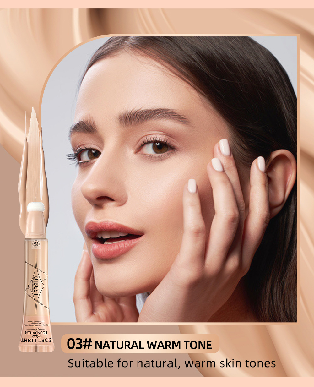 QiBest Cushion Foundation Concealing Matte Foundation Covering Hidden Pores Natural Moisturizing Foundation Cream Wholesale undefined