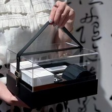 亚克力升学宴轻奢永生花礼品包装盒皮盒结婚宴喜糖盒伴手礼盒子