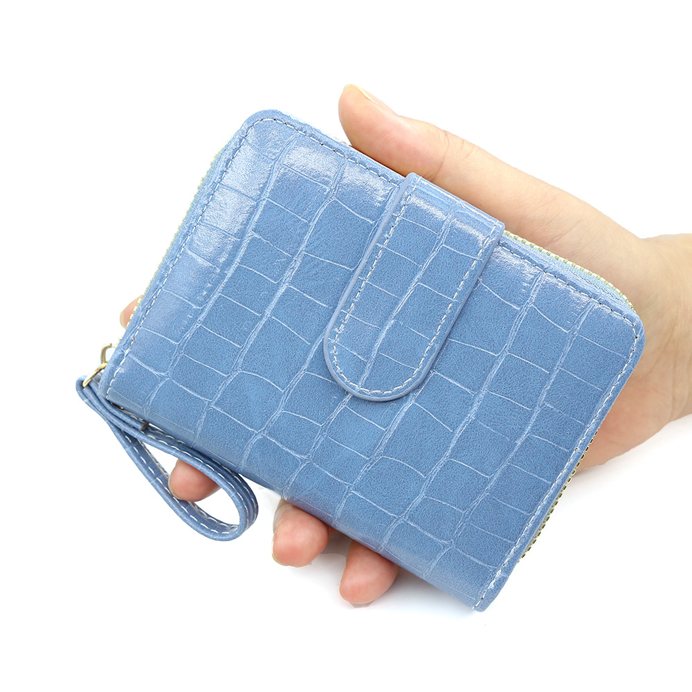 Nueva billetera de moda simple billetera de piedra multi-tarjeta bolso de mano bolso de cambio fábrica al por mayor