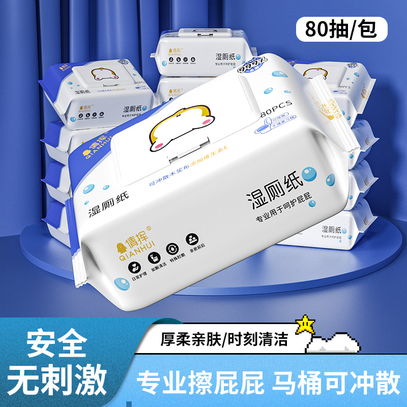 Wet Toilet Paper for Women's Private Parts, Vaginal Cleansing, Family Affordable Toilet Wipes, Baby Special Sanitary Wipes