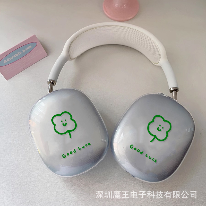 Creative Four-Leaf Clover Suitable for Airpodsmaxtpu Apple Headphone Cover Head-Mounted Bluetooth Headset Headset Soft Shell Creative Four-Leaf Clover Suitable for Airpodsmaxtpu Apple Headphone Cover Head-Mounted Bluetooth Headset Headset Soft Shell