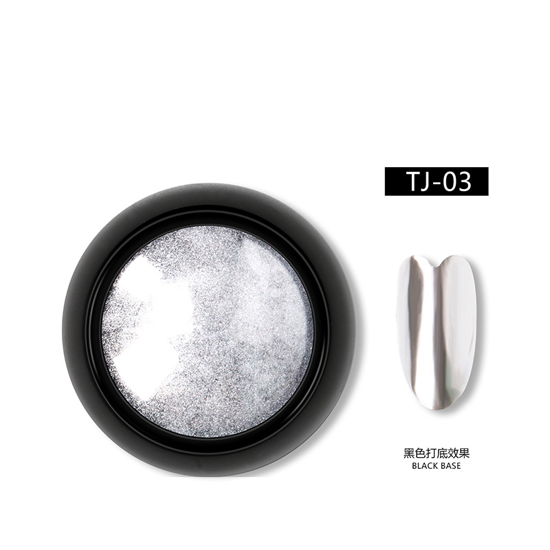 TikTok popular Hada de la harina espejo de color sólido galvanoplastia espejo mágico polvo brillo de uñas en polvo