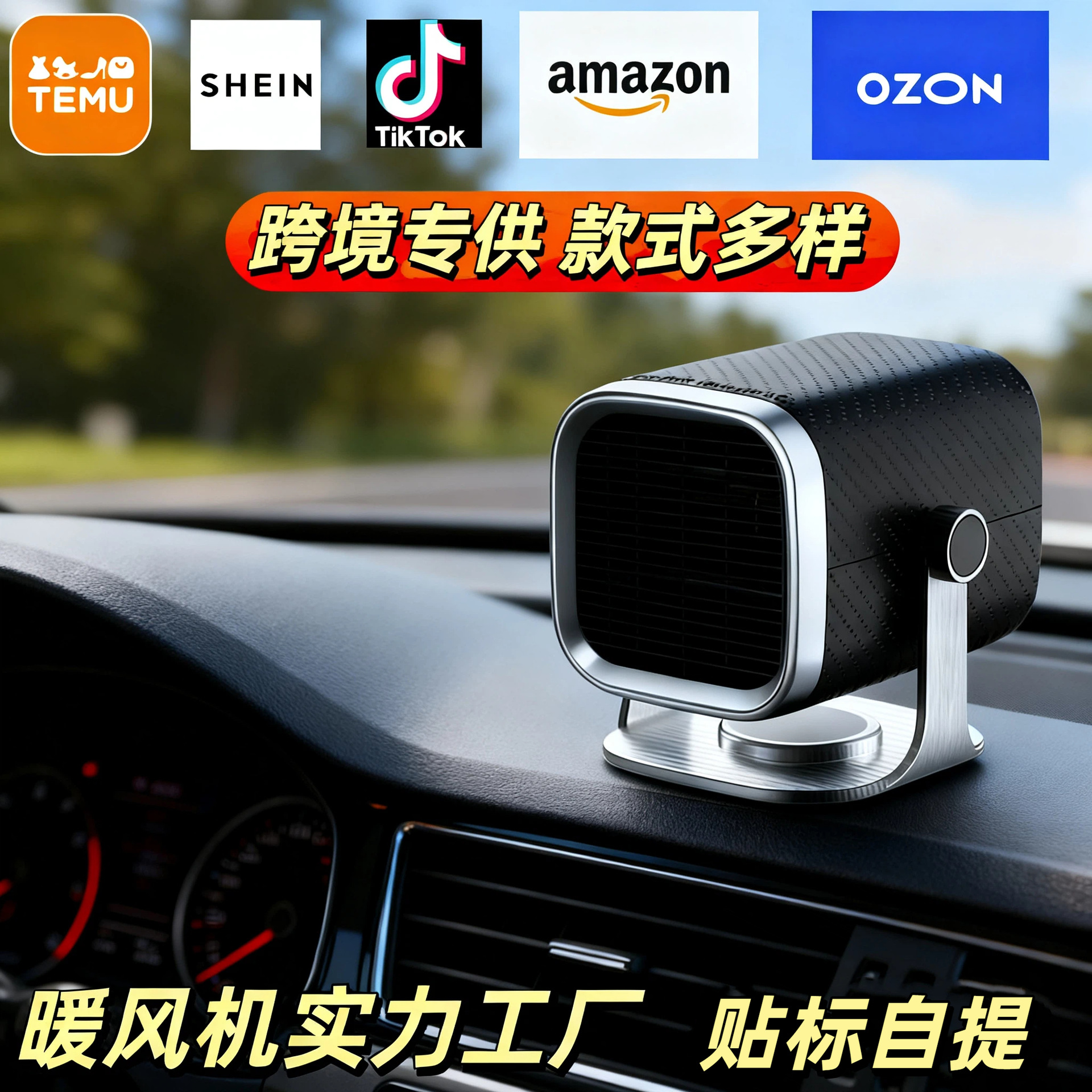 Car-Mounted Heater New Model for Cross-Border Export 150W Dual-Use Heating and Cooling 12V24V High Power Fast Heating