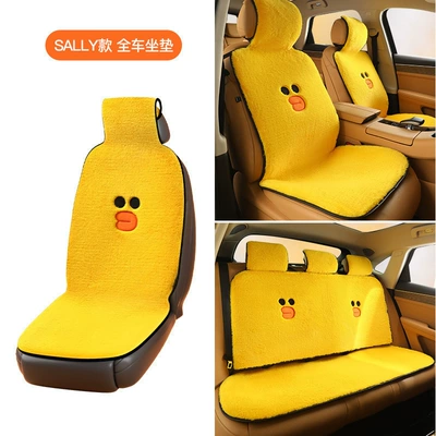 Car Cushion Seat Pad, Seat cushion, seat cover - faux-rabbit-fur-full-set-sally-style