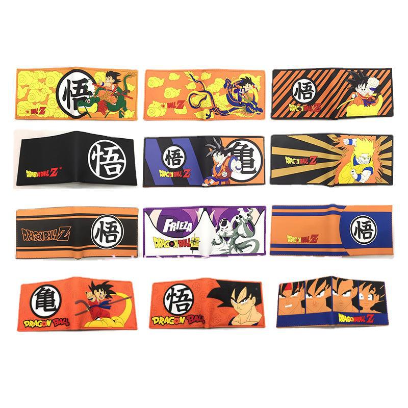 Seven Dragon Ball Z circundante billetera corta de silicona animada japonesa Dragon Ball Super Wu tortuga PVC billetera de estudiantes masculinos y femeninos
