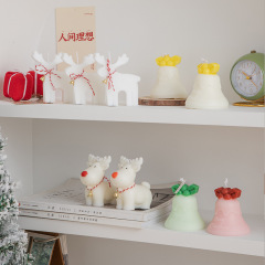 クリスマス香りキャンドルかわいいヘラジカの鐘の形のキャンドルクリスマス装飾装飾品ホリデーギフト卸売
