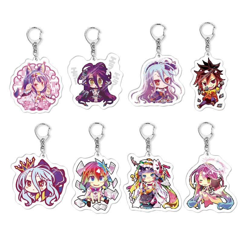 亞克力鑰匙扣NO GAME NO LIFE 遊戲人生 空白二次元創意校園掛件