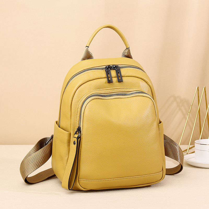 Genuine Leather Backpack Women's Cowhide Small Backpack New Style Fashionable All-Match Top Layer Natural Soft Leather Backpack Women's Bag Genuine Leather Backpack Women's Cowhide Small Backpack New Style Fashionable All-Match Top Layer Natural Soft Leather Backpack Women's Bag