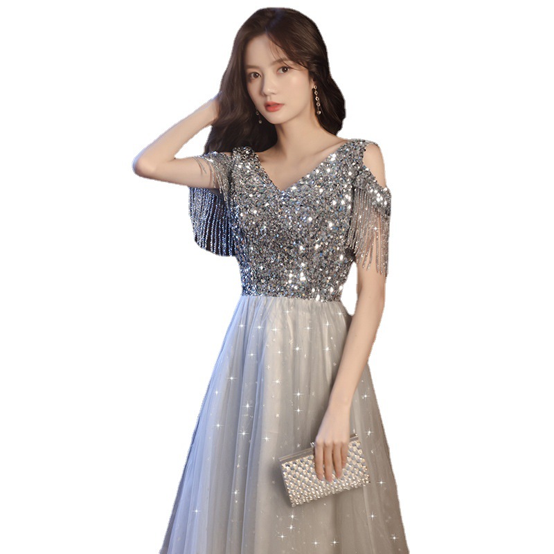 Vestido de noche corto, estilo nuevo de otoño y verano 2026, elegante, estilo hada, para banquetes, anfitrionas, damas de honor, para mujer.