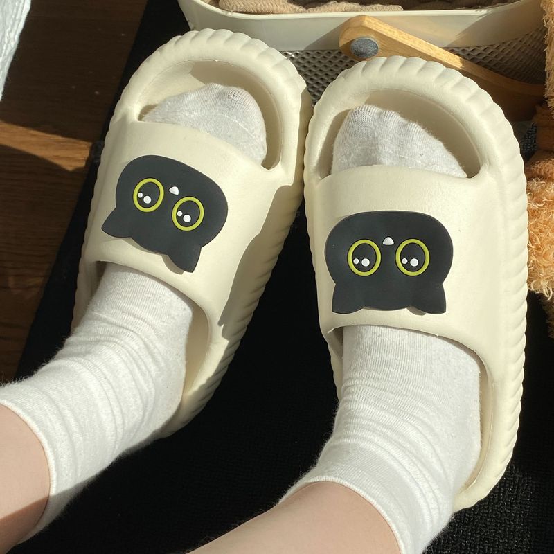 开学季卡通情侣宿舍休闲防滑防臭洗澡拖鞋eva夏季学生外穿拖鞋女|undefined