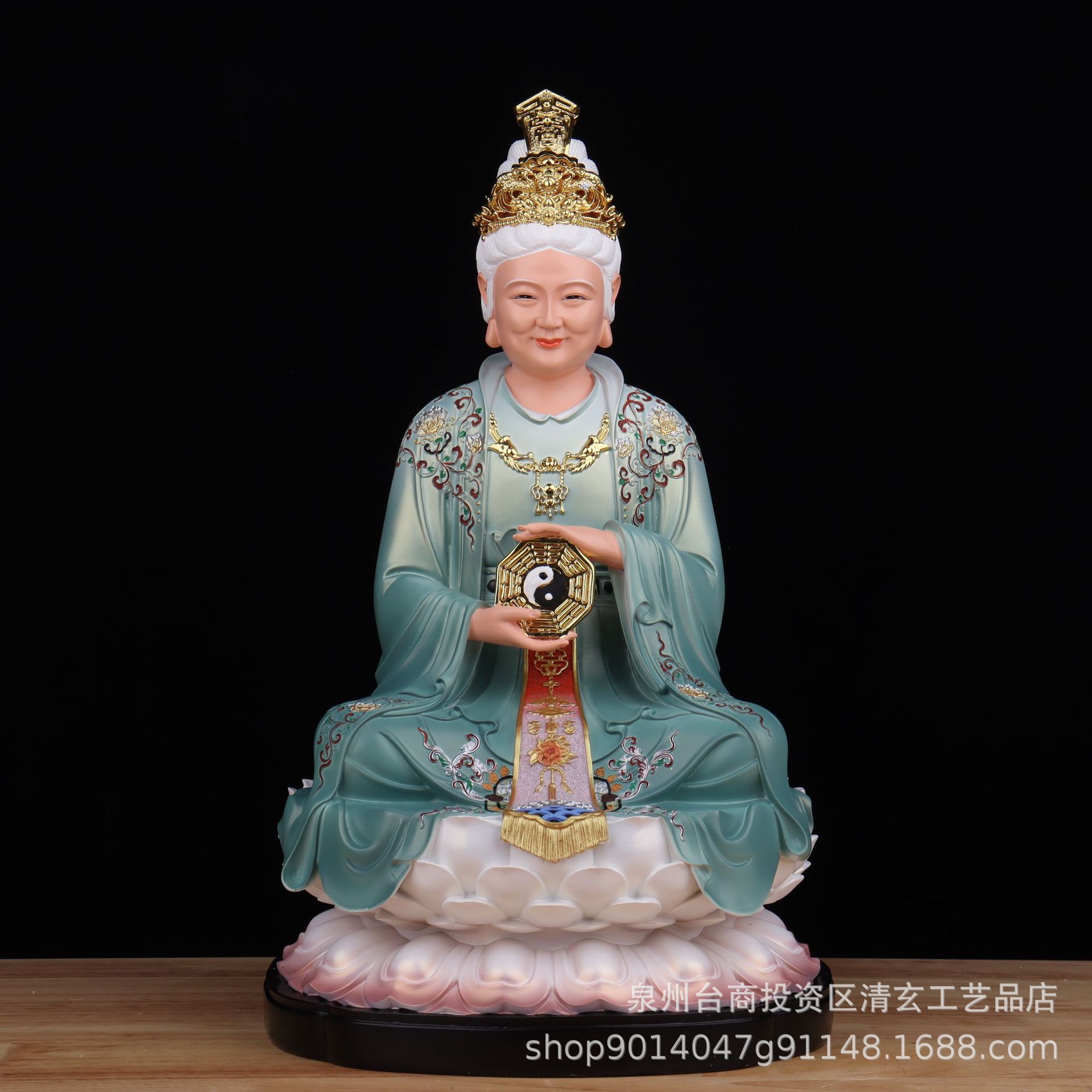 树脂彩绘无生老母神像供奉骊山圣母娘娘摆件无极老母老母无生奶奶-阿里巴巴