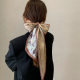 Women's silk scarf spring and autumn small long western style fashionable lazy women South Korea all-match decorative scarf scarf suit tie bag
