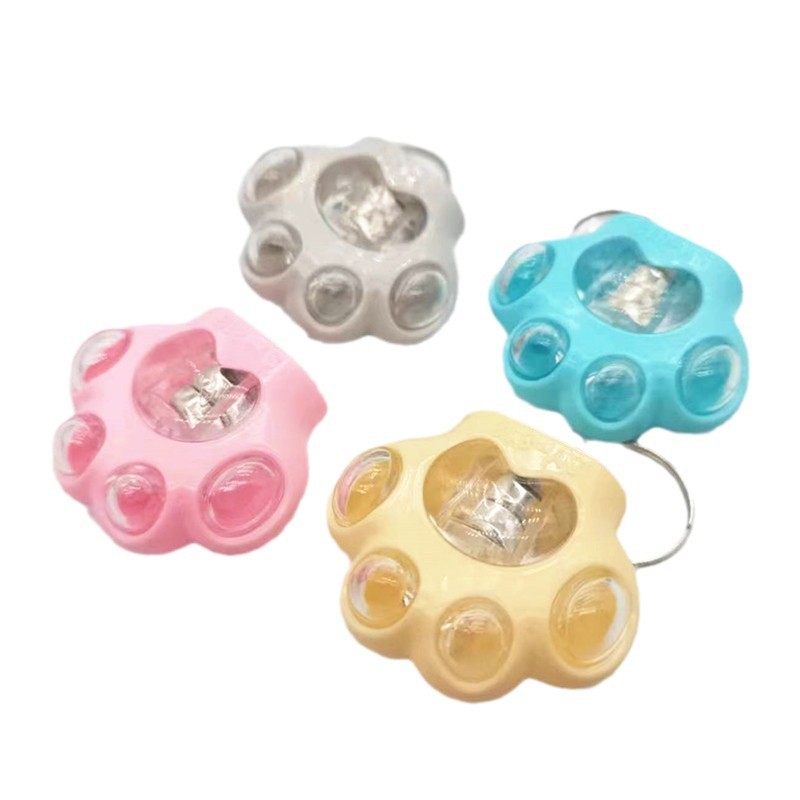 Venta directa de fábrica: Llavero LED con forma de pata de gato, colgante creativo con luz intermitente, pequeño regalo práctico para promoción de micronegocios