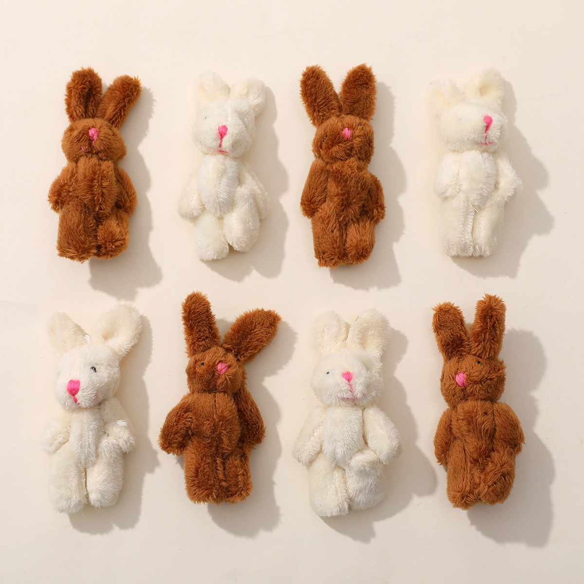 Japanese-style cute plush cartoon large long-haired articulated chubby bunny DIY keychain accessory wholesale