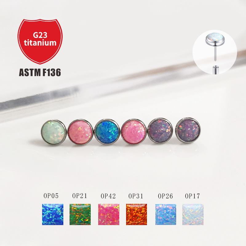 Pointed titanium steel lip stud product view