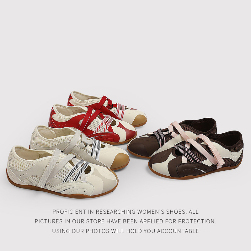 Thick-Soled Ballet Shoes with Hidden Height Increase, German-Style Training Shoes for Women, 2026 Summer New Model, Casual Hollow-Out Single Shoes Thick-Soled Ballet Shoes with Hidden Height Increase, German-Style Training Shoes for Women, 2026 Summer New Model, Casual Hollow-Out Single Shoes