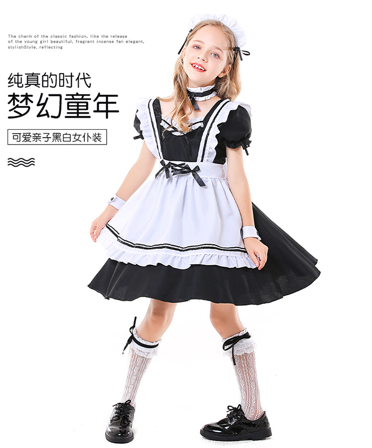 Children Vintage Black White Bows Dress Wholesale Nihaojewelry display picture 1