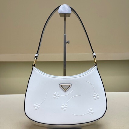P Laada Autumn New Classic Inverted Triangle Logo Three-Dimensional Floral Shoulder Handbag High Quality 1Bc499