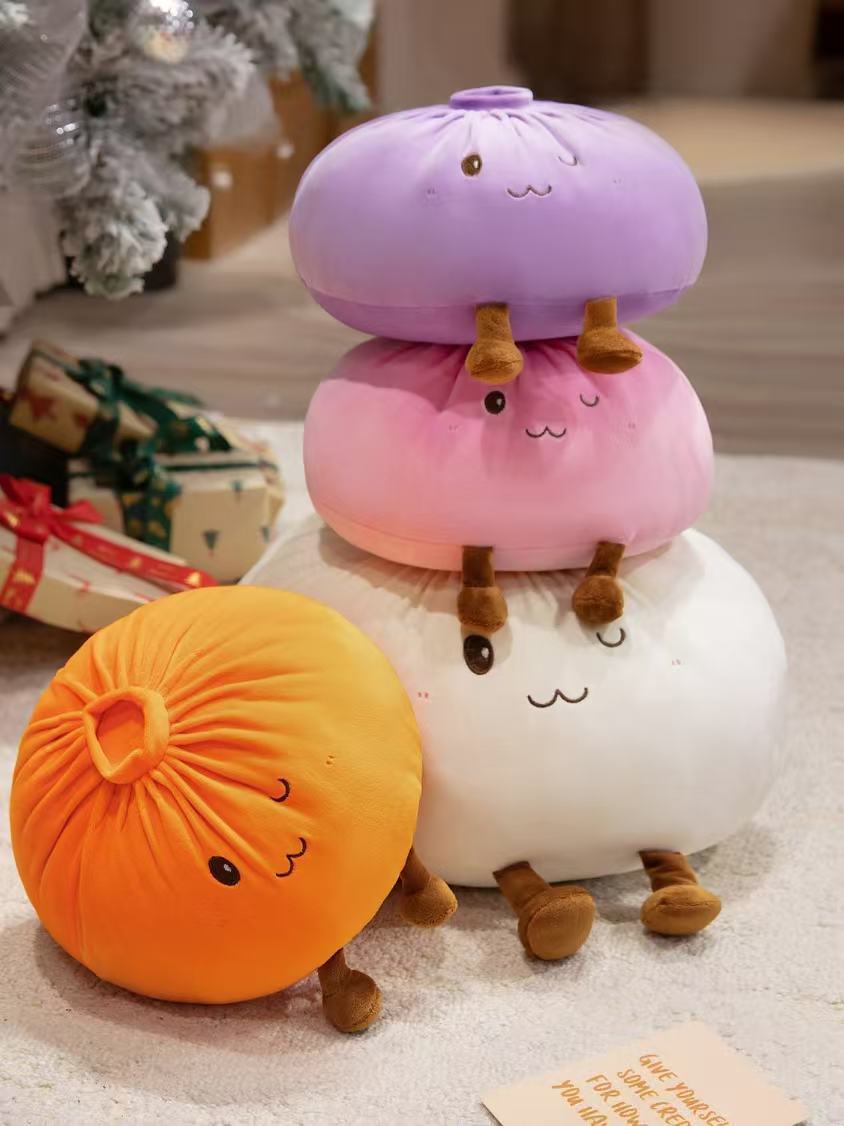 Creative Soft Bun-Shaped Plush Toy Pillow, Large Bun Doll, Home Lazy Pillow Cushion