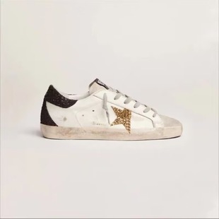 Korean Gg Vintage Star Dirty Shoes for Women 2025 Classic Versatile Men's Sneakers with Internal Height Increase Dirty Cowhide White Shoes