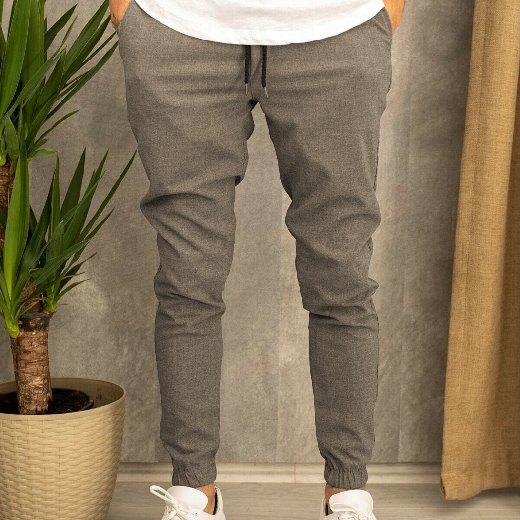 Lange Hosen für Herren, Anzugstoff, lässige Jogging-Knöchelhose_voghion.com