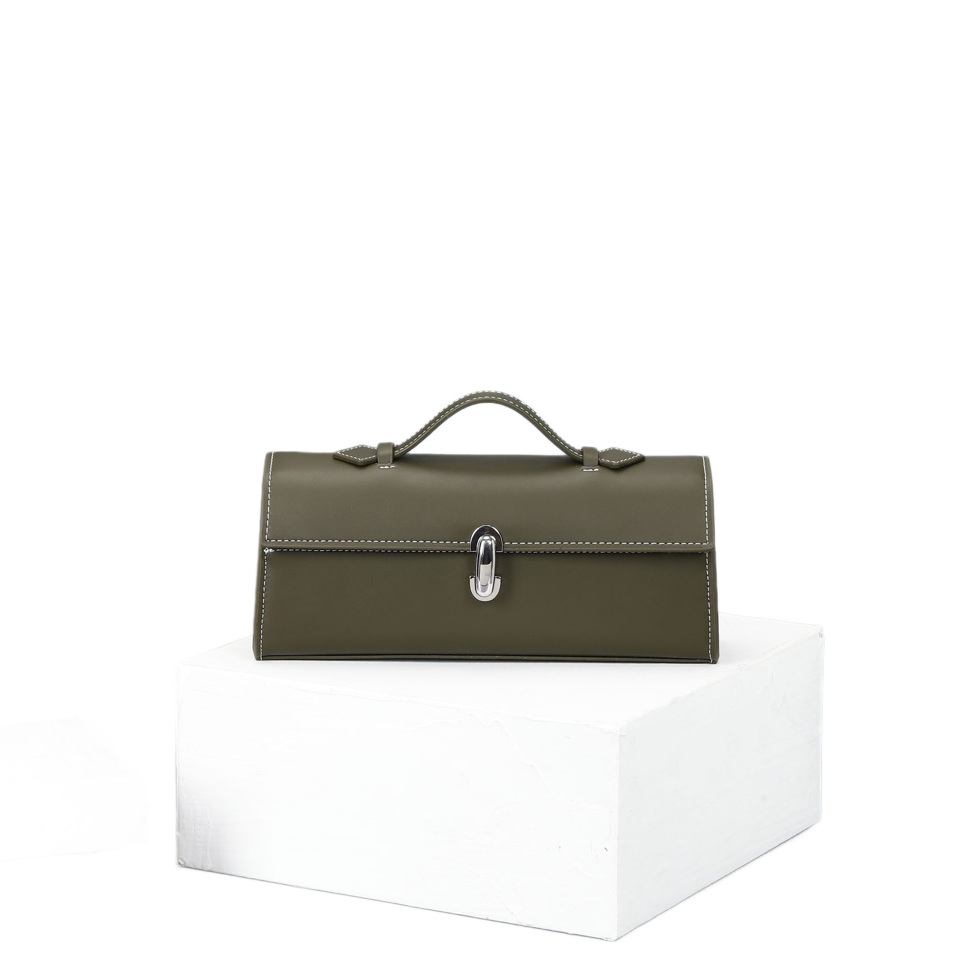 Women's Minimalist Shoulder Bag Elegant Italian Pu Square Handbag_voghion.com