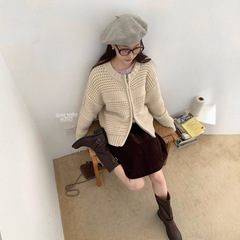 粗针复古麻花毛衣外套女2025韩版秋冬新款百搭宽松双拉链针织衫潮