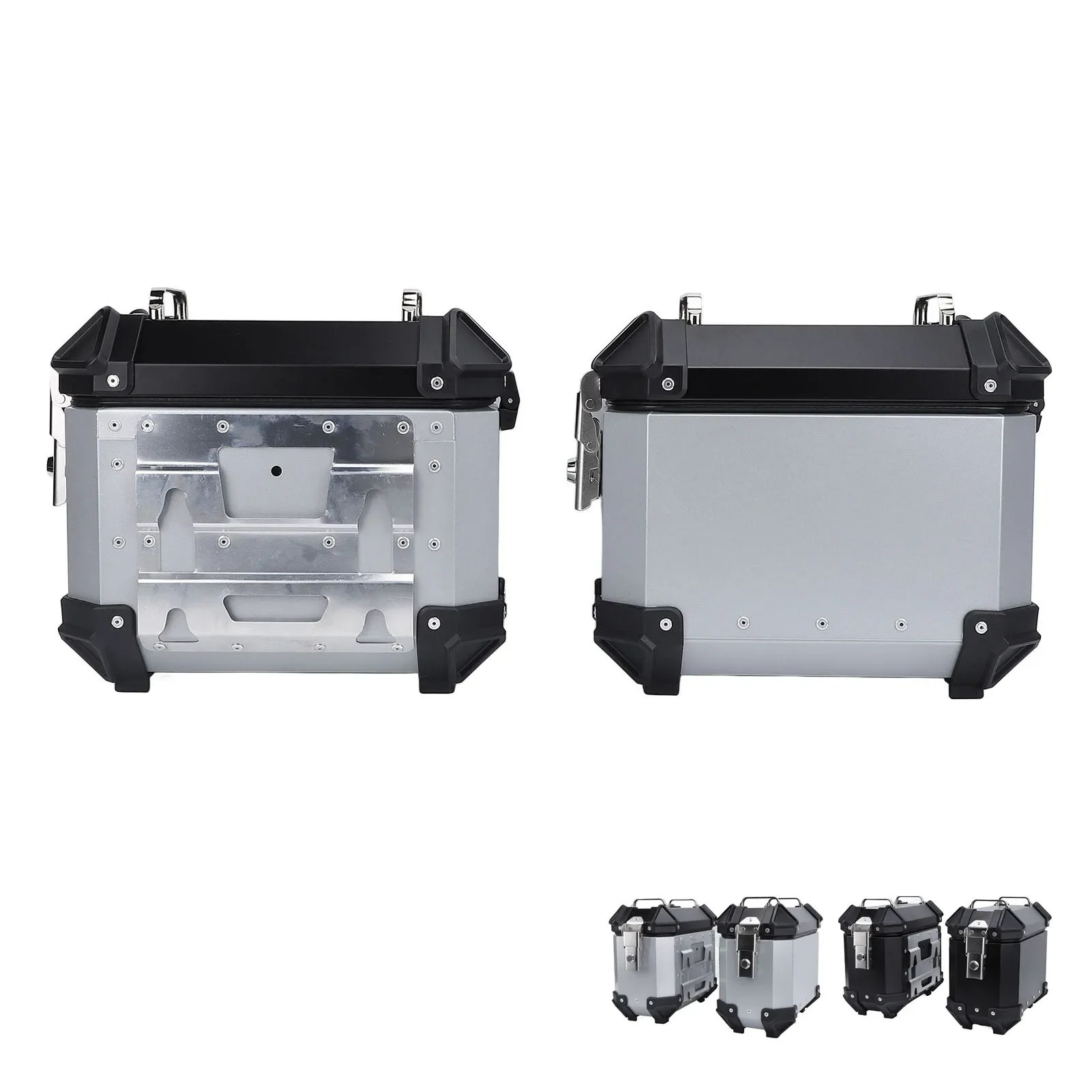 18L Side Box Motorcycle Universal Aluminum Alloy Side Box Waterproof and Anti-Collision Side Box Travel Motorcycle Large Capacity Quick-Release Box