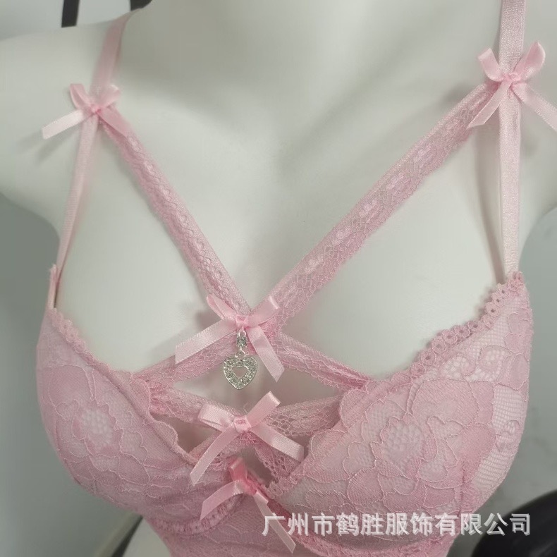Ventas directas de fábrica comercio electrónico transfronterizo Sudeste de Asia Vietnam Tailandia damas burbujas encaje pecho pequeño recogido sujetador Tovin