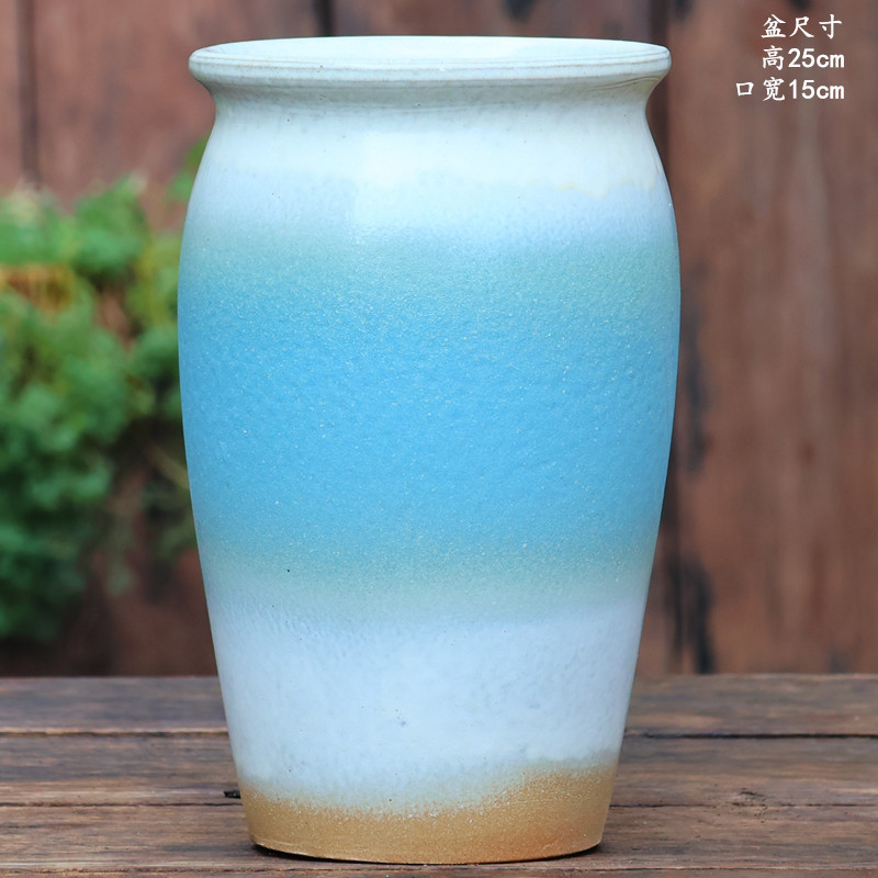用花盆盆大口月季绿植紫砂陶高筒手工复古罐三角梅老桩透气粗陶|undefined