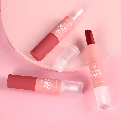 Hengfang Double-Ended Magic Color-Lasting Lipstick Raincoat Flow Mist Feather Texture Lipstick Student Budget-Friendly Cosmetics Wholesale H9421