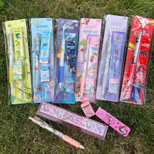 8016 Children's Day mini stationery gift box set student small gift pencil doll set pencil bag pvc nine-piece set