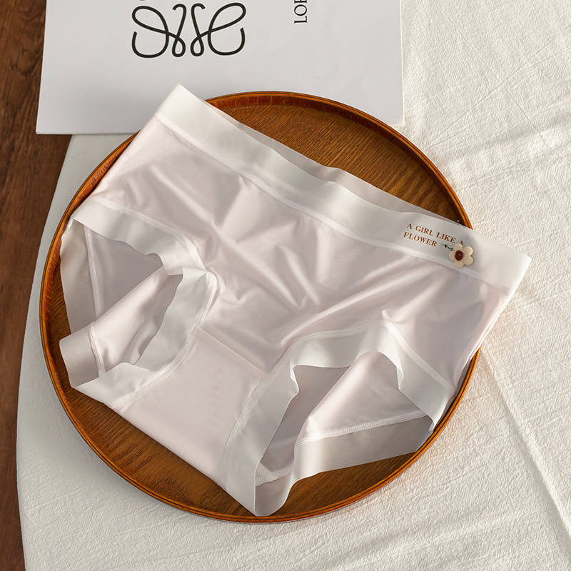 Bragas que no dejan marcas para damas delgadas transpirables mascarilla facial de seda de hielo calzoncillos para niñas entrepierna antibacteriana de algodón puro bragas transparentes que no dejan marcas