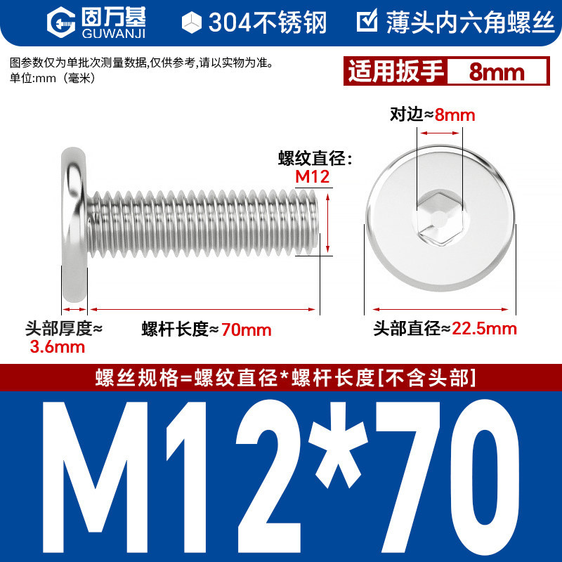 304 M12*70