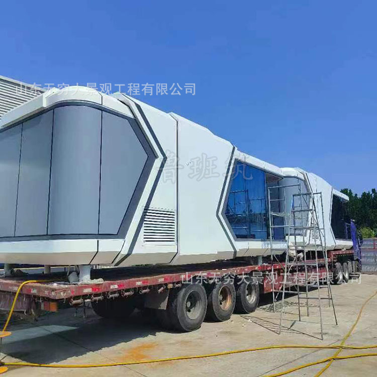 Estructura de acero ligero cápsula espacial B & B cabina inteligente lugar escénico complejo al aire libre móvil habitación estrellado nueva habitación integrada