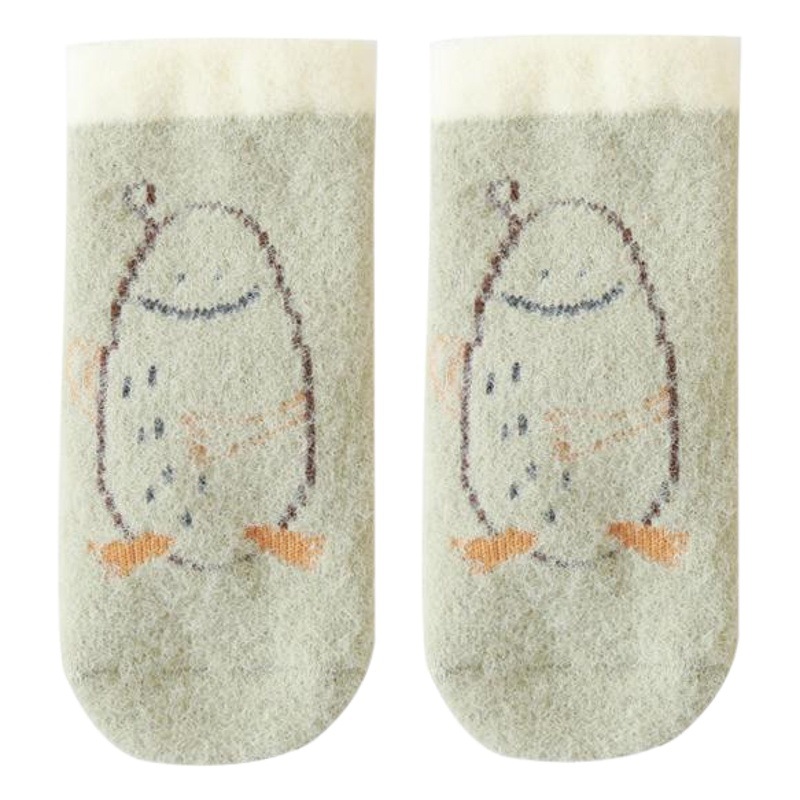 Calcetines de bebé de 20 años nuevos calcetines de bebé recién nacidos de visón engrosados de otoño e invierno calcetines de Niños de media pantorrilla de dibujos animados cálidos